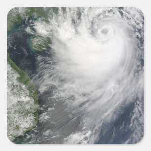 Tropical Storm Koppu nearing landfall Square Sticker