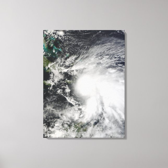 Tropical Storm Noel over Haiti Canvas Print (Front)