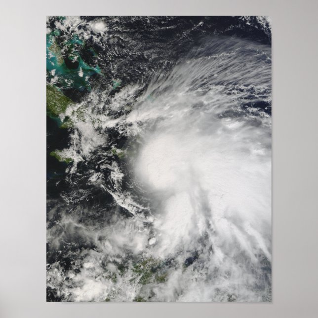 Tropical Storm Noel over Haiti Poster (Front)
