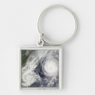 Tropical Storm Parma and Super Typhoon Melor Keychain