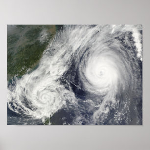Tropical Storm Parma and Super Typhoon Melor Poster