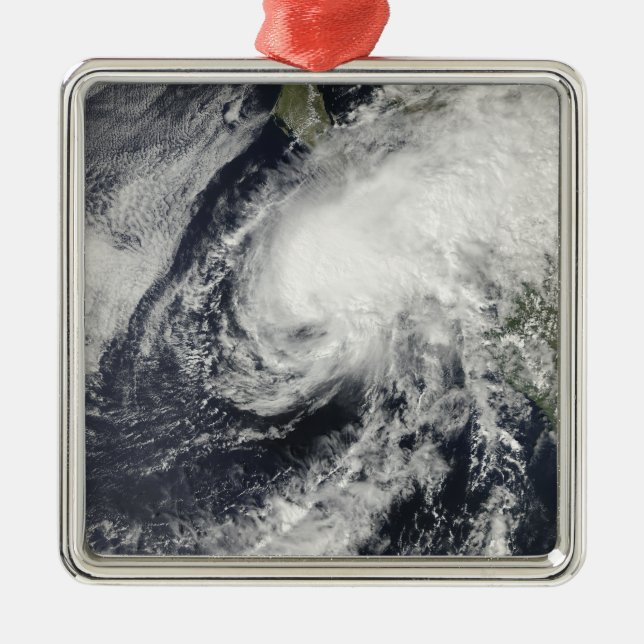 Tropical Storm Rick approaching Mexico Metal Ornament (Front)