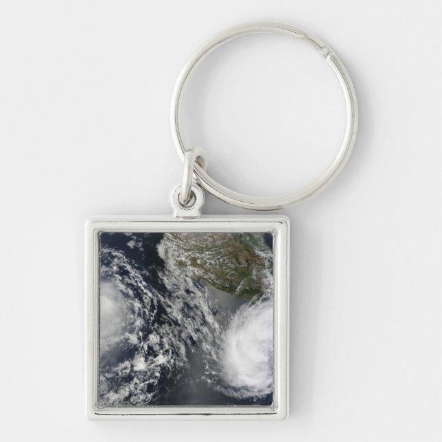 Tropical Storms Blas and Celia Keychain (Front)