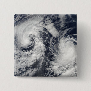 Tropical storms Boris and Cristina 2 Inch Square Button