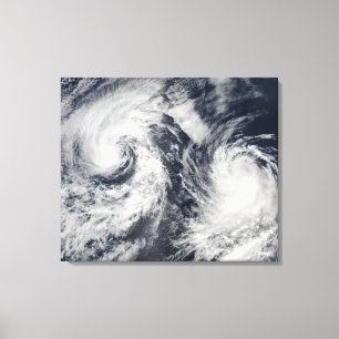 Tropical storms Boris and Cristina Canvas Print