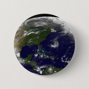 Tropical Storms On Planet Earth. 2 Inch Round Button