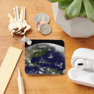 Tropical Storms On Planet Earth. Keychain