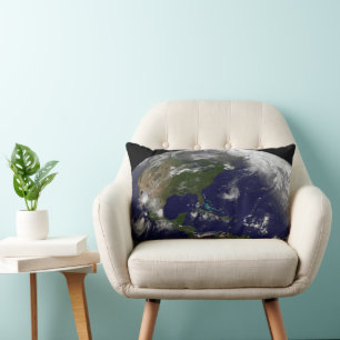 Tropical Storms On Planet Earth. Lumbar Pillow