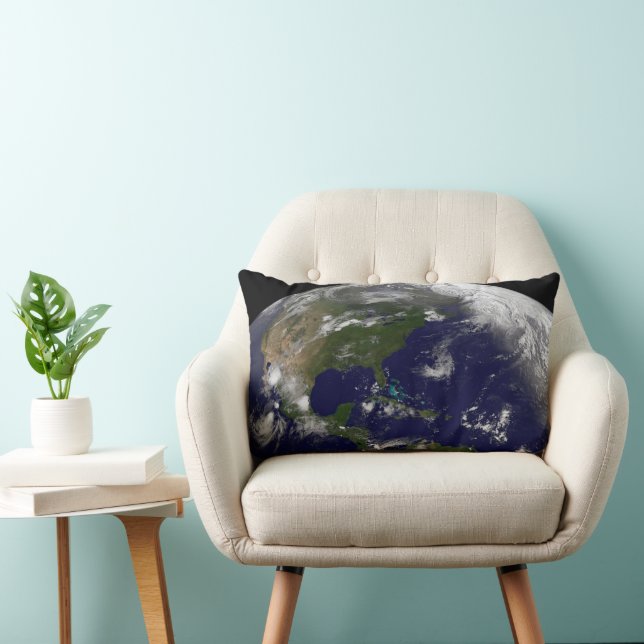 Tropical Storms On Planet Earth. Lumbar Pillow (Chair)