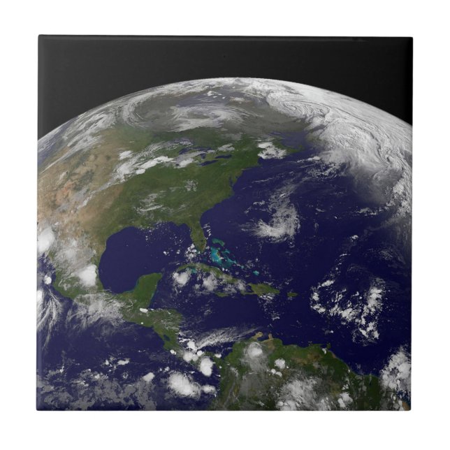 Tropical Storms On Planet Earth. Tile (Front)