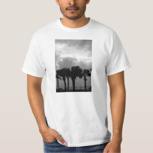 Tropical Stormy Skies Grayscale T-Shirt
