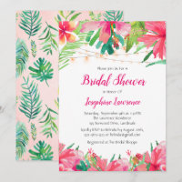 Tropical String Lights Floral Bridal Shower
