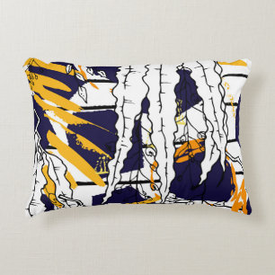 Tropical, stripe, animal motif. Seamless pattern l Accent Pillow