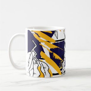 Tropical, stripe, animal motif. Seamless pattern l Coffee Mug