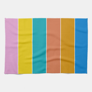 Tropical Striped Colours of Bonaire Kitchen Towel