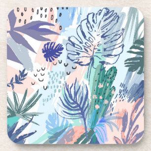Tropical Style Floral Pattern Coaster