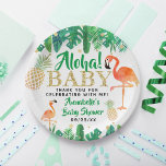 Tropical Summer Beach Luau Boys Baby Shower Paper Plate<br><div class="desc">Celebrate in style with these trendy baby shower paper plates. The design is easy to personalize with your own wording and your family and friends will be thrilled when they see these fabulous party plates. Matching items are available in the collection.</div>