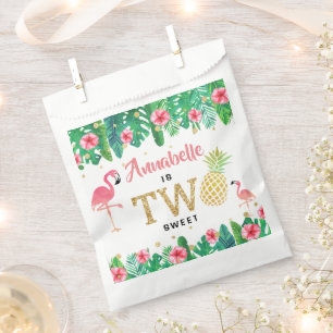 Tropical Summer Beach Luau Girls 2nd Birthday Favour Bag