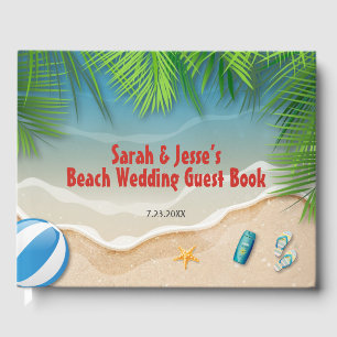 Tropical Summer Beach Party Guest Book