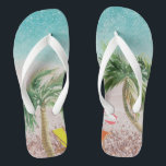 tropical summer beach scene palm trees flip flops<br><div class="desc">tropical summer beach scene palm trees</div>