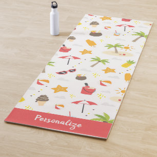 Tropical Summer Beach Zen Yoga Personalized Mat