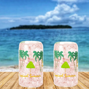 Tropical Summer Can Glass