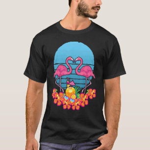 Tropical Summer Exotic Bird Animal Retro Flowers F T-Shirt