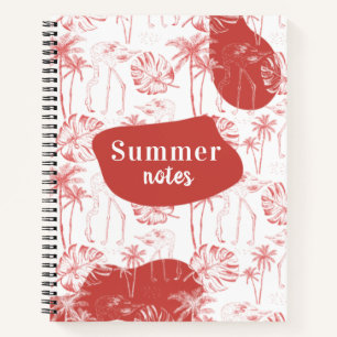 Tropical Summer Flamingo  Notebook