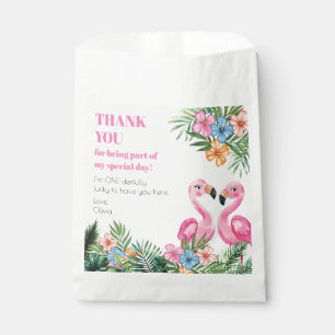 Tropical Summer Flamingo Onederland 1st Birthday Favour Bag