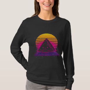 Tropical Summer Fruit 80s Retro Synthwave Sunset W T-Shirt
