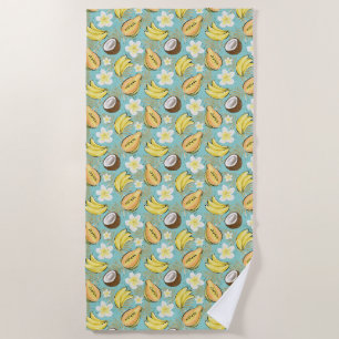 Tropical Summer Fruit Pattern Beach Towel