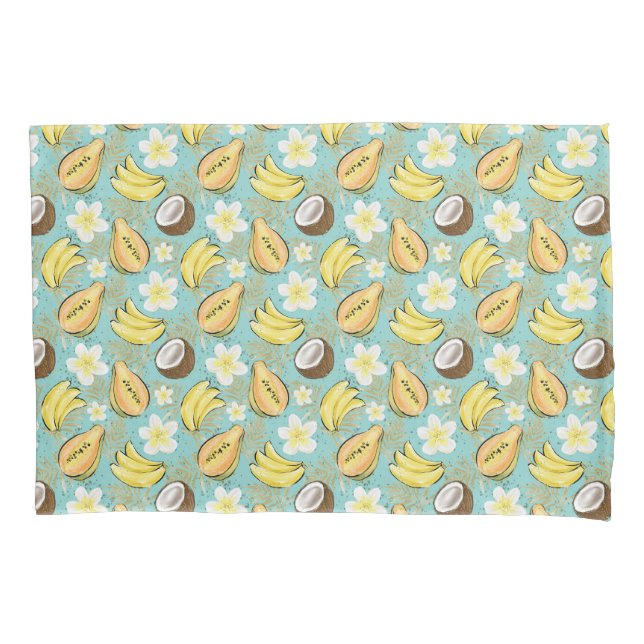 Tropical Summer Fruit Pattern Pillowcase (Front)
