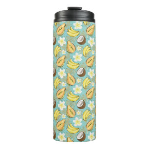 Tropical Summer Fruit Pattern Thermal Tumbler