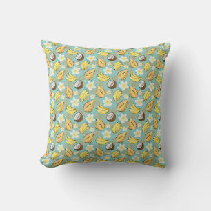 Tropical Summer Fruit Pattern Throw Pillow