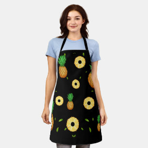TROPICAL SUMMER FRUIT pineapple Slice pattern Apron