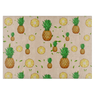 TROPICAL SUMMER FRUIT pineapple Slice pattern Cutting Board