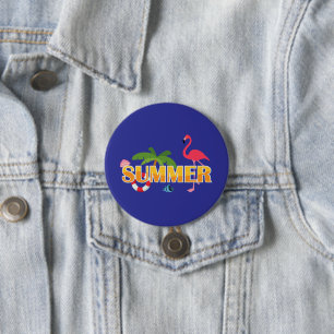 Tropical Summer Fun 3 Inch Round Button