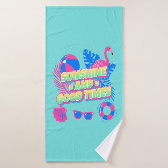 Tropical Summer Fun Vibes Bath Towel (Bath Towel)