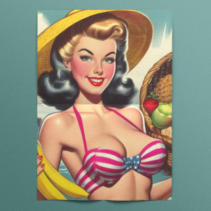 Tropical Summer Girl Tissue Paper