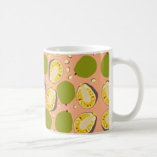 Tropical Summer Jackfruit Pattern - Exotic Fruit Coffee Mug