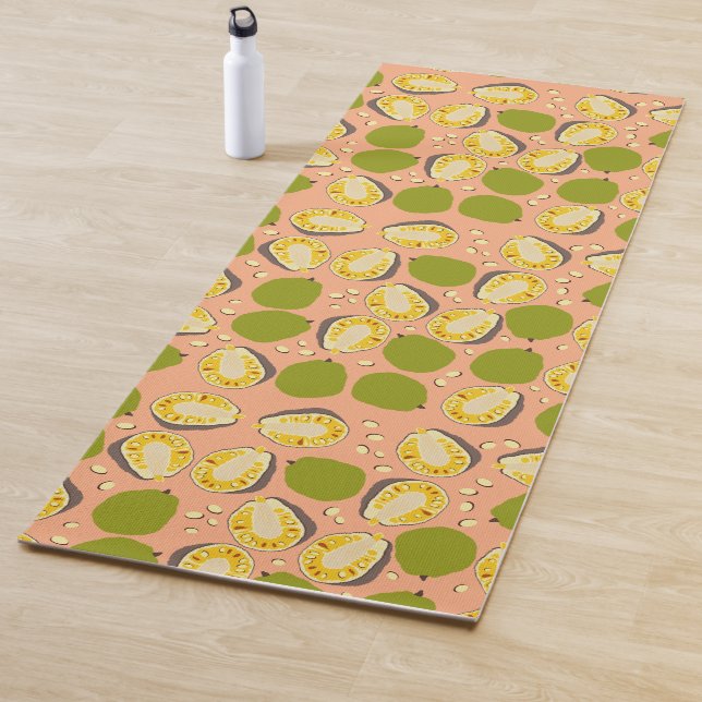 Tropical Summer Jackfruit Pattern - Exotic Fruit Yoga Mat (In Situ)