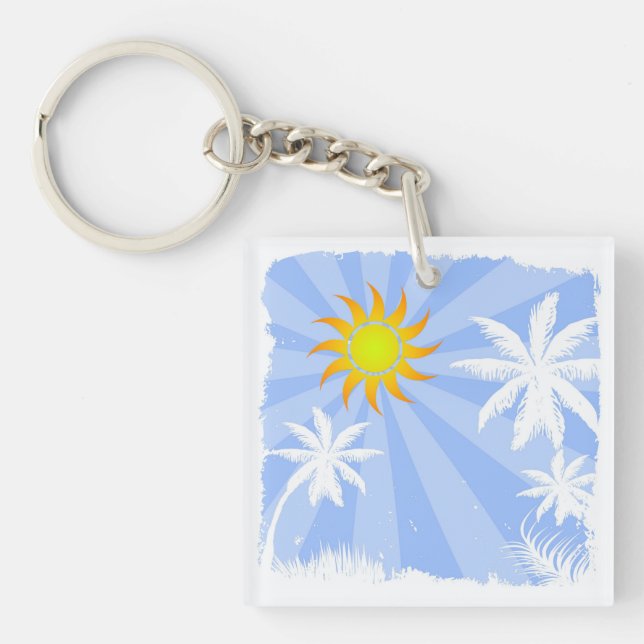 Tropical summer keychain (Front)