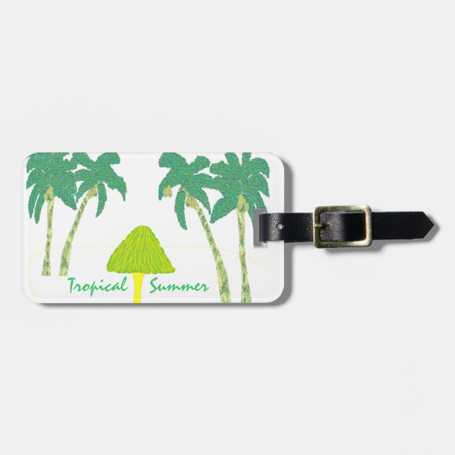 Tropical Summer Luggage Tag (Front Horizontal)