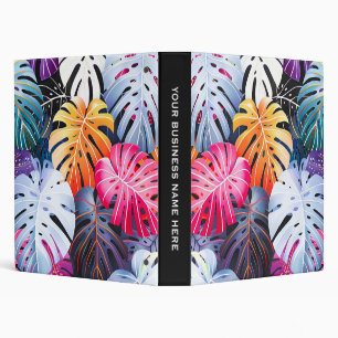 Tropical Summer Monstera Leaves Binder