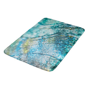 Tropical Summer Oceanic Glitter Glam 2 Bath Mat