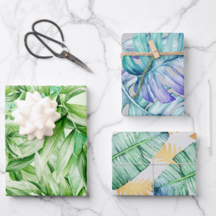 Tropical Summer Palm Feuille Motif