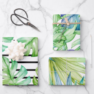 Tropical Summer Palm Feuille Motif