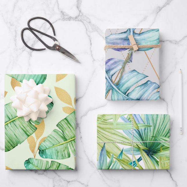 Tropical Summer Palm Feuille Motif (Recto)