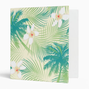 Tropical summer palm trees binder