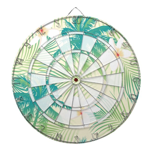 Tropical summer palm trees dartboard (Front)
